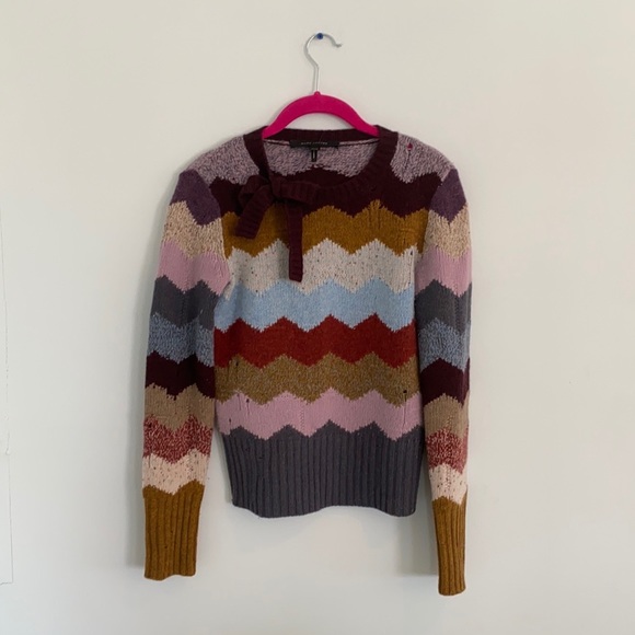 Marc Jacobs cashmere chevron intarsia sweater XS - Picture 5 of 7